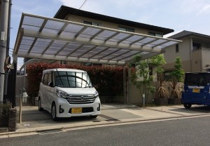 木津川市にてカーポート工事完了