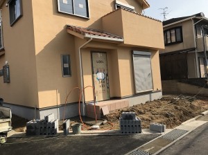 奈良県北葛城郡の新築外構工事です。