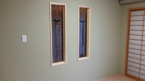 和室のステンドガラス画像です。