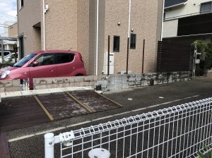 精華町にてブロック撤去工事